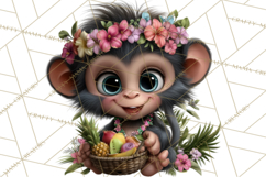 Hawaiian Safari Animals Tropical Beach Clipart PNG Product Image 4
