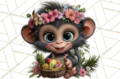 Hawaiian Safari Animals Tropical Beach Clipart PNG Product Image 4