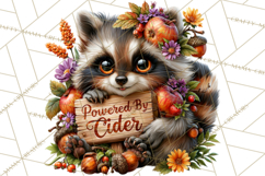 Feral Fall Friends Raccoon Opossum Squirrel Clipart Product Image 4