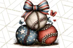 Americana Patriotic Summer Clipart Memorial Day July 4 Product Image 5