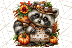 Feral Fall Friends Raccoon Opossum Squirrel Clipart Product Image 2