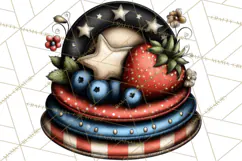 Americana Patriotic Summer Clipart Memorial Day July 4 Product Image 2