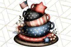 Americana Patriotic Summer Clipart Memorial Day July 4 Product Image 3