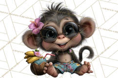 Hawaiian Safari Animals Tropical Beach Clipart PNG Product Image 4