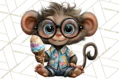 Hawaiian Safari Animals Tropical Beach Clipart PNG Product Image 5