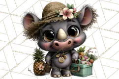 Hawaiian Safari Animals Tropical Beach Clipart PNG Product Image 5