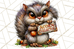 Feral Fall Friends Raccoon Opossum Squirrel Clipart Product Image 2