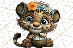 Hawaiian Safari Animals Tropical Beach Clipart PNG Product Image 4
