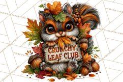 Feral Fall Friends Raccoon Opossum Squirrel Clipart Product Image 4