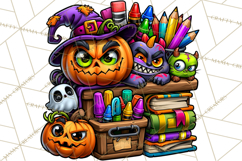 Halloween Teacher Clipart PNG School Bundle Product Image 5