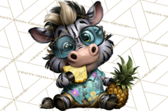 Hawaiian Safari Animals Tropical Beach Clipart PNG Product Image 5
