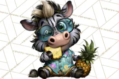 Hawaiian Safari Animals Tropical Beach Clipart PNG Product Image 5