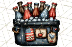 Americana Patriotic Summer Clipart Memorial Day July 4 Product Image 5