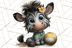 Hawaiian Safari Animals Tropical Beach Clipart PNG Product Image 2