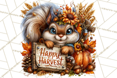 Feral Fall Friends Raccoon Opossum Squirrel Clipart Product Image 3