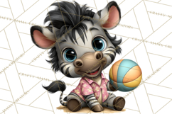 Hawaiian Safari Animals Tropical Beach Clipart PNG Product Image 3