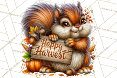 Feral Fall Friends Raccoon Opossum Squirrel Clipart Product Image 4