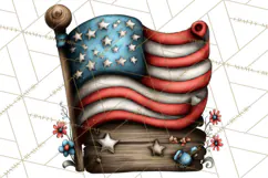 Americana Patriotic Summer Clipart Memorial Day July 4 Product Image 5