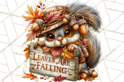 Feral Fall Friends Raccoon Opossum Squirrel Clipart Product Image 5