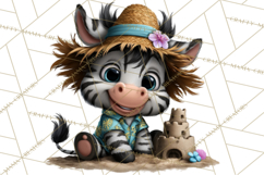 Hawaiian Safari Animals Tropical Beach Clipart PNG Product Image 5