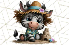 Hawaiian Safari Animals Tropical Beach Clipart PNG Product Image 5