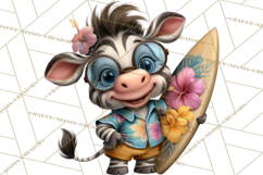 Hawaiian Safari Animals Tropical Beach Clipart PNG Product Image 2