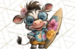 Hawaiian Safari Animals Tropical Beach Clipart PNG Product Image 2