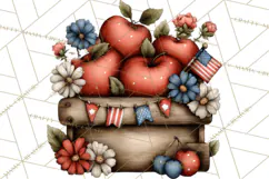 Americana Patriotic Summer Clipart Memorial Day July 4 Product Image 2