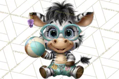 Hawaiian Safari Animals Tropical Beach Clipart PNG Product Image 3