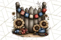 Americana Patriotic Summer Clipart Memorial Day July 4 Product Image 3