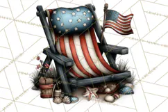 Americana Patriotic Summer Clipart Memorial Day July 4 Product Image 5
