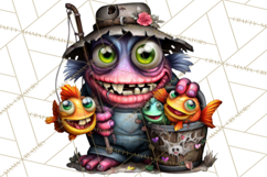 Cute Halloween Occupation Monsters PNG Clipart Product Image 3