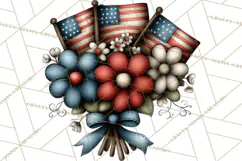 Americana Patriotic Summer Clipart Memorial Day July 4 Product Image 3