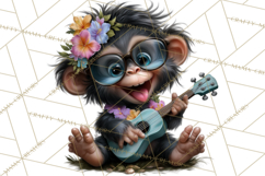 Hawaiian Safari Animals Tropical Beach Clipart PNG Product Image 3