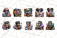 Cute Halloween Occupation Monsters PNG Clipart Product Image 2