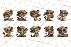 Hawaiian Safari Animals Tropical Beach Clipart PNG Product Image 2