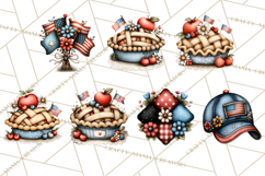 Americana Patriotic Summer Clipart Memorial Day July 4 Product Image 3