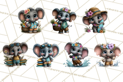 Hawaiian Safari Animals Tropical Beach Clipart PNG Product Image 3