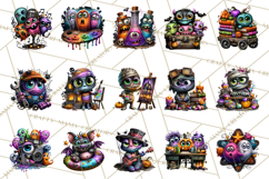Cute Halloween Occupation Monsters PNG Clipart Product Image 5
