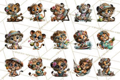 Hawaiian Safari Animals Tropical Beach Clipart PNG Product Image 6