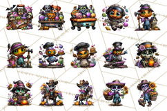 Cute Halloween Occupation Monsters PNG Clipart Product Image 6