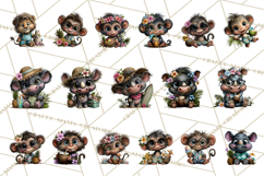 Hawaiian Safari Animals Tropical Beach Clipart PNG Product Image 7