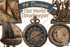Clockwork Chronicles Vintage Steampunk Clipart PNG Files Product Image 1