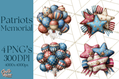 Inspirational Patriotic Memorial Clipart, 4th of July Png Product Image 1