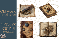 Clockwork Chronicles Vintage Steampunk Clipart PNG Files Product Image 1