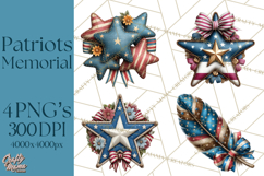 Inspirational Patriotic Memorial Clipart, 4th of July Png Product Image 1