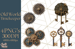 Clockwork Chronicles Vintage Steampunk Clipart PNG Files Product Image 1