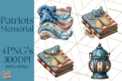 Inspirational Patriotic Memorial Clipart, 4th of July Png Product Image 1