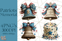 Inspirational Patriotic Memorial Clipart, 4th of July Png Product Image 1