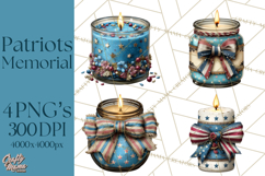 Inspirational Patriotic Memorial Clipart, 4th of July Png Product Image 1